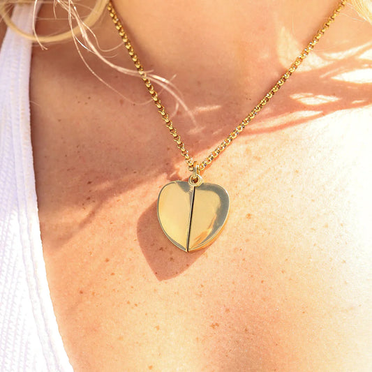 Personalizable Blank Heart Hidden Message Necklace