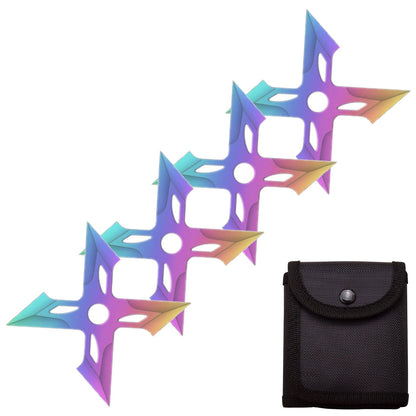 4 Pc Four-Pointed X Throwing Ninja Stars Shuriken