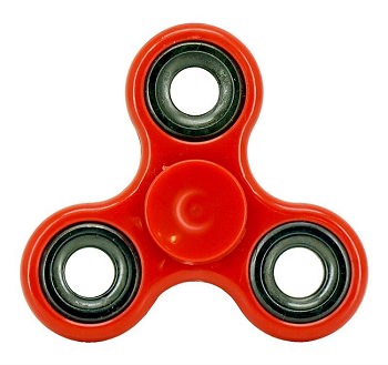 Stress Relief Hand Spinner and Spinning Tri Fidget High Speed Red