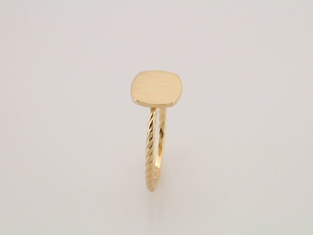 14K Yellow Gold Be Posh�� Engravable Rope Signet Ring