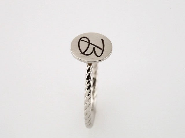 Continuum Sterling Silver Be Posh�� Engravable Rope Signet Ring