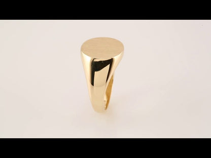10K Yellow Gold Round Signet Ring