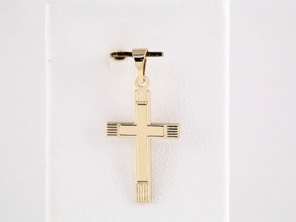 14K Yellow Gold 25.9x12 mm Cross Pendant