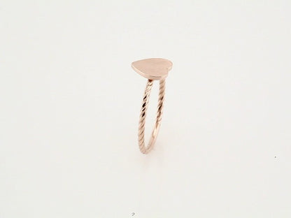 14K Rose Gold Be Posh�� Engravable Rope Signet Ring