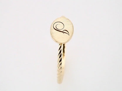 14K Yellow Gold Be Posh�� Engravable Signet Ring