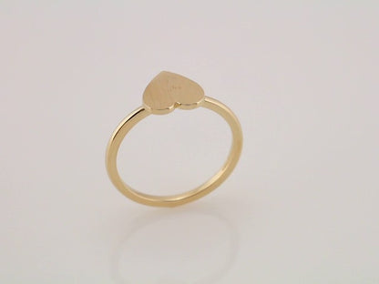 14K Yellow Gold Be Posh�� Engravable Heart Signet Ring