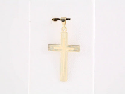 14K Yellow Gold Cross Pendant